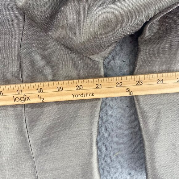 Kasper Blazer Womens 14 Taupe Shimmer Rose Decal Open Front Formal Event Work - Picture 7 of 9